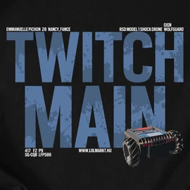 Twitch Main férfi póló (Fekete)