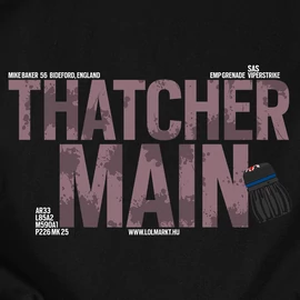 Thatcher Main férfi póló (Fekete)