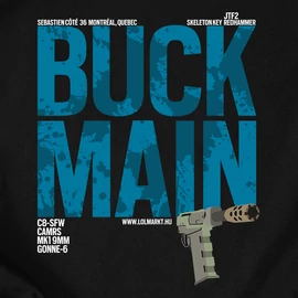 Buck Main férfi póló (Fekete)