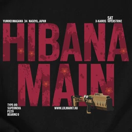 Hibana Main kapucnis pulóver (Fekete)