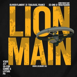 Lion Main férfi póló (Fekete)
