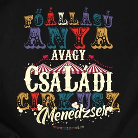 Főállású anya női póló (Fekete)