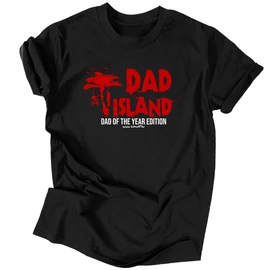 Dad Island férfi póló Fekete)