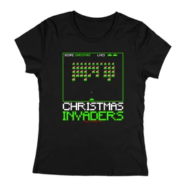 Christmas Invaders női póló (Fekete)