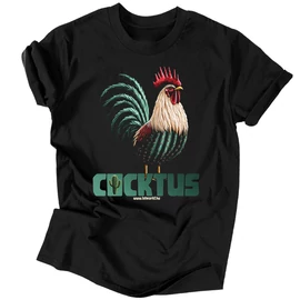 Cocktus férfi póló (Fekete)