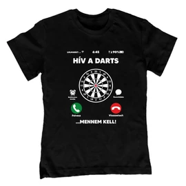 Hív a darts gyerek póló (Fekete)