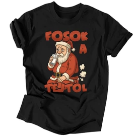 Fosok a tejtől karácsonyi póló(Fekete)