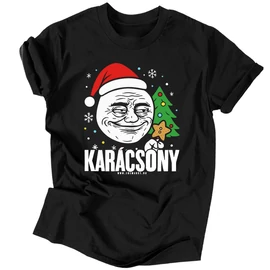 Me gusta karácsony karácsonyi póló (Fekete)