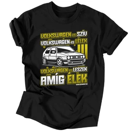 Volkswagen szív (GOLF III)  férfi póló (Fekete)