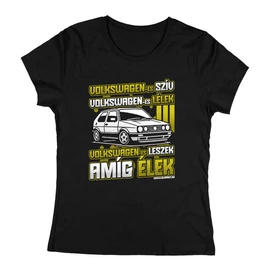 Volkswagen szív (GOLF III) női póló (Fekete)