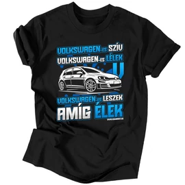 Volkswagen szív (GOLF V)  férfi póló (Fekete)