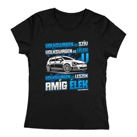Volkswagen szív (GOLF V) női póló (Fekete)