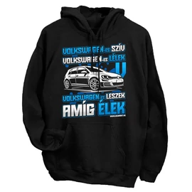 Volkswagen szív (GOLF V) kapucnis pulóver (Fekete)