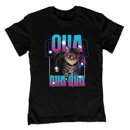 Oiia oiia cat (galaxis) gyerek póló (Fekete)