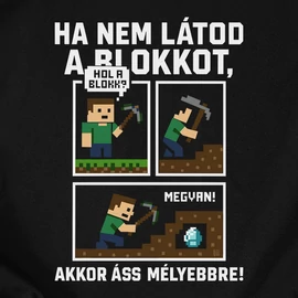 Áss mélyebbre gyerek póló (Fekete)
