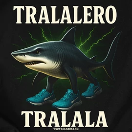 Tralalero Tralala gyerek póló (Fekete)