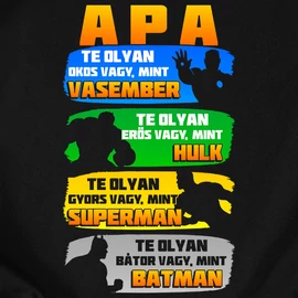 Apa te olyan vagy...férfi póló (Fekete)