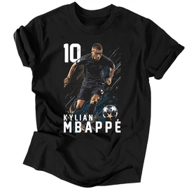Kylian Mbappé szurkolói férfi póló (Fekete)