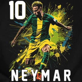 Neymar szurkolói férfi póló (Fekete)