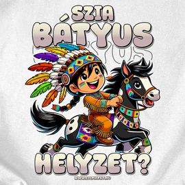 Szia Bátyus férfi póló (Fehér)