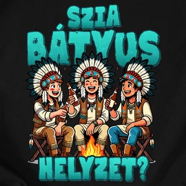 Szia bátyus - legénybúcsú póló szett (Fekete-Fehér)