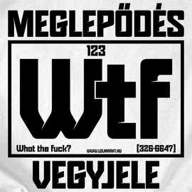 Meglepődés vegyjele póló (Fehér)