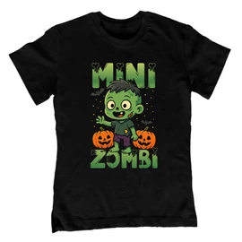 Mini zombi gyerek póló (Fekete)