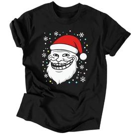 Trollface (karácsonyi) póló (Fekete)