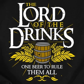 Lord of the drinks férfi póló (Fekete)