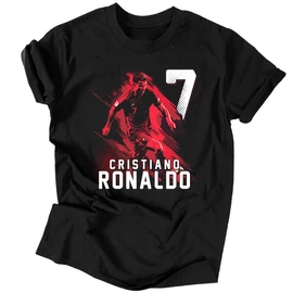Cristiano Ronaldo férfi póló (Fekete)