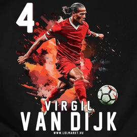 Virgil van Dijk gyerek póló (Fekete)
