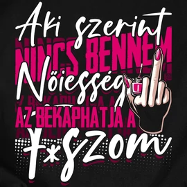 Nőies vagyok női póló (Fekete)
