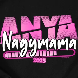 Nagymama 2025 női póló (Fekete)