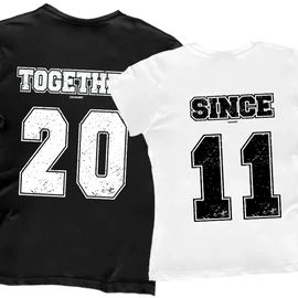 Together Since póló szett (Fekete-Fehér)