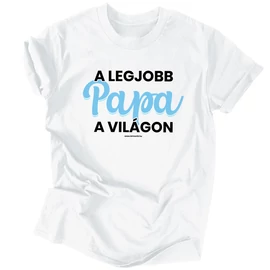 A legjobb papa a világon férfi póló (fehér)