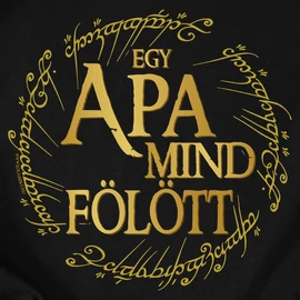 Egy apa mind fölött férfi póló (Fekete)