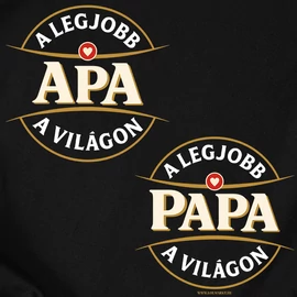 Legjobb apa/papa kötény (Fekete)