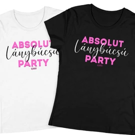 Absolut lánybúcsú party póló szett (Fehér-Fekete)