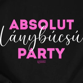 Absolut lánybúcsú party póló szett (Fehér-Fekete)