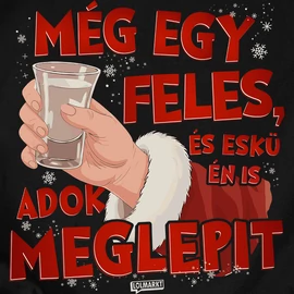 Még egy feles karácsonyi póló (Fekete)