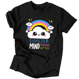 Egyszer mind meghalunk férfi póló (Fekete)