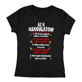 Az 5 hangulatom női póló (Fekete)