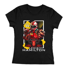 Lewis Hamilton Fan Art női póló (Fekete)
