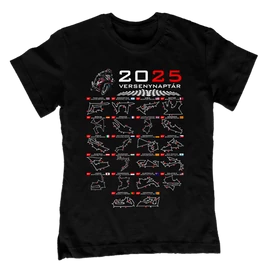 MotoGp versenynaptár 2025 gyerek póló (Fekete)