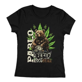 Pablo Escobear női póló (Fekete)