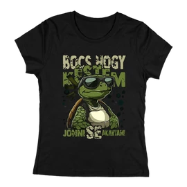 Bocs, hogy késtem női póló (Fekete)