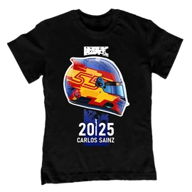 Carlos Sainz Helmet 2025 gyerek póló (Fekete)