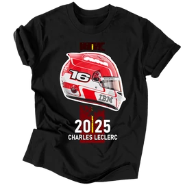 Charles Leclerc Helmet 2025 férfi póló (Fekete)