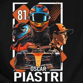  Oscar Piastri Fan Art férfi póló (Fekete)