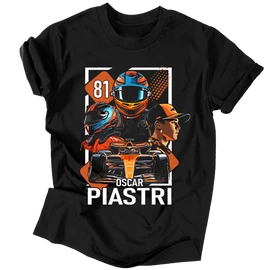  Oscar Piastri Fan Art férfi póló (Fekete)